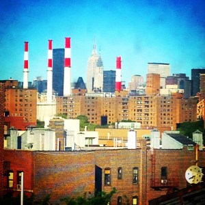 Apartment view of the NYC skyline
