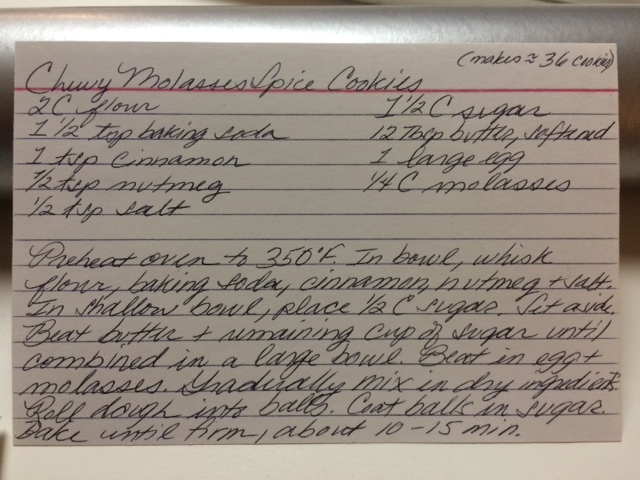 Molasses Spice Cookies Recipe [Gift Fox Quilts]