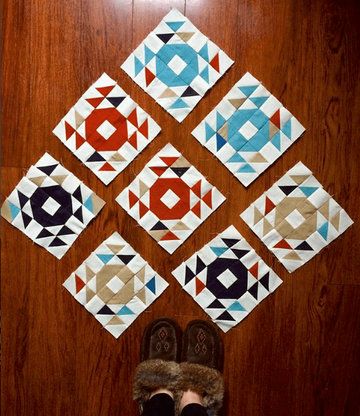 Gift Fox Quilts - Jess Feldman - 2018 - Crown of Thorns block